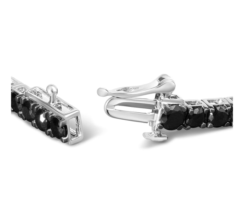 Haus of Brilliance 8.00 cttw Black Diamond Bracelet, Sterling — View 2