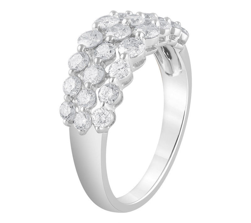 Fire Light 1.50 cttw Lab Grown Diamond Wide Band Ring, 14K — View 4