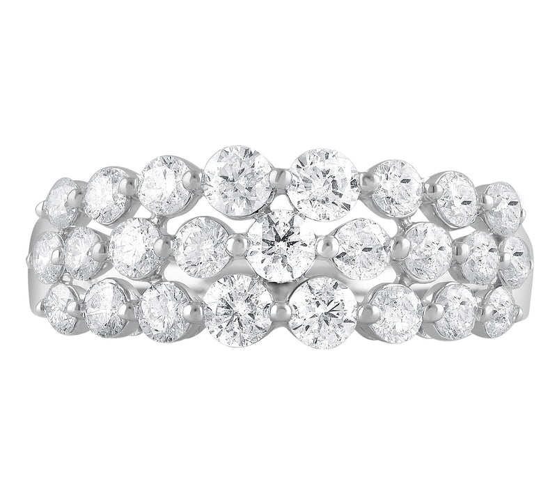 Fire Light 1.50 cttw Lab Grown Diamond Wide Band Ring, 14K — View 3