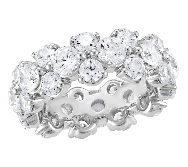 Fire Light 4.00 cttw Lab Grown Diamond Eternity Band Ring, 14K — View 2