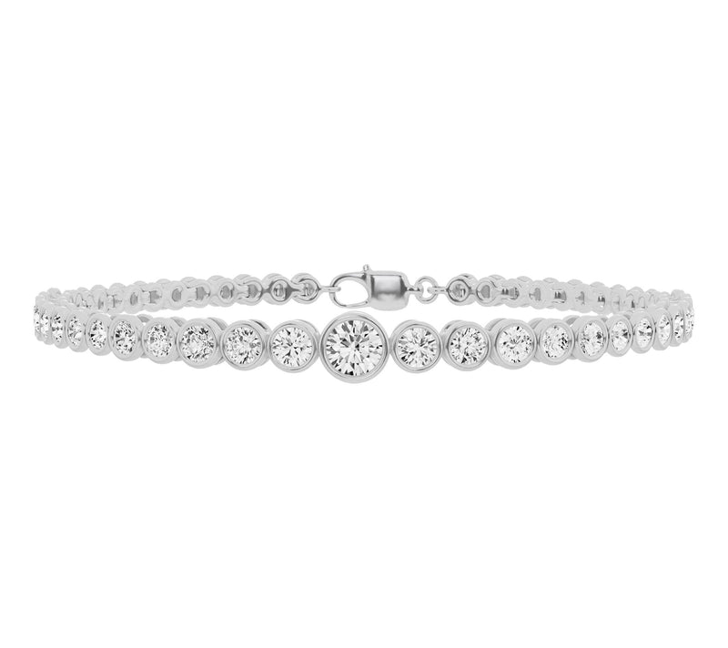 Fire Light 2.50 cttw Round Lab Grown Diamond Bracelet, 14K — Main view