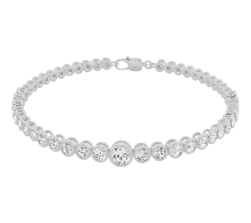 Fire Light 2.50 cttw Round Lab Grown Diamond Bracelet, 14K — View 2