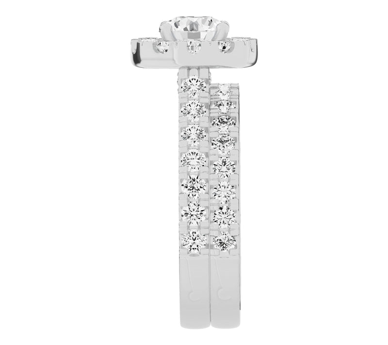Fire Light 3.00 cttw Lab Grown Diamond Bridal Ring Set, 14K — View 3