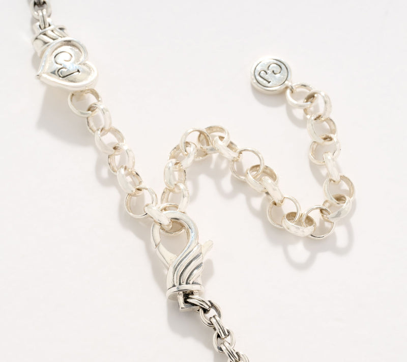 Christian James by Scott Grimes Sterling Silver Two-Tone Gem Necklace — View 4