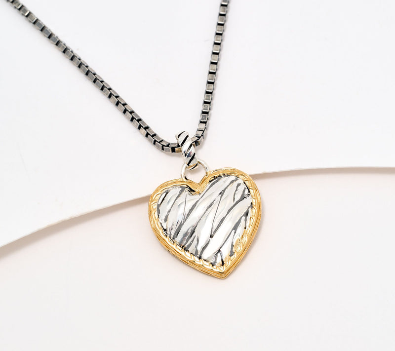 Christian James by Scott Grimes Sterling Silver Two-Tone Motif Necklace, 9.2g — Main view