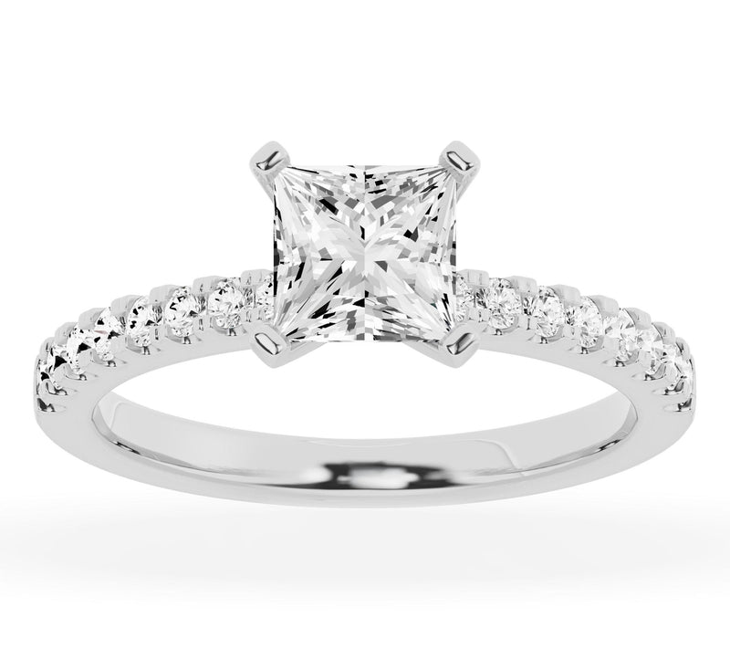 Fire Light 1.5 ct Lab Grown Diamond Engagement Ring, 14K — Main view