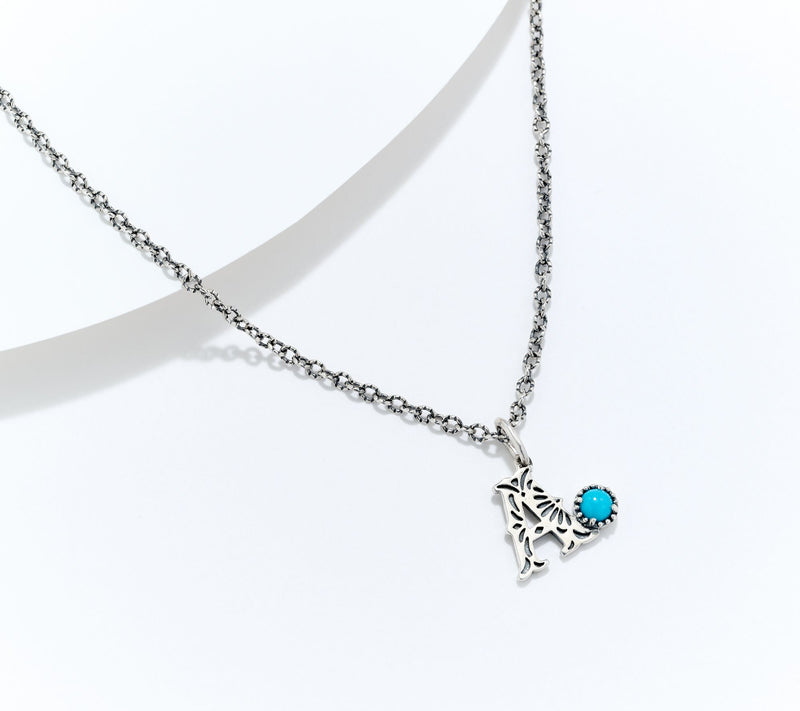 American West 17" Initial Sleeping Beauty Turquoise Necklace — Main view