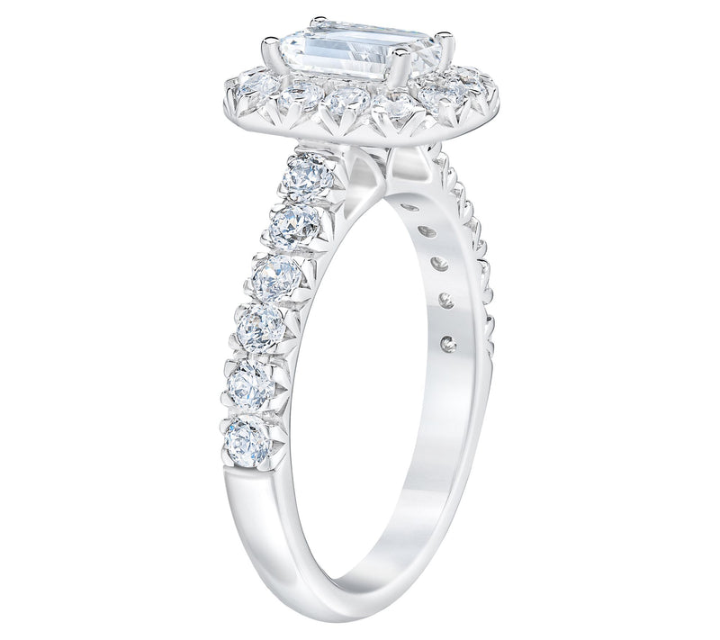 Fire Light 2.00 cttw Lab Grown Diamond Ring , 14K White Gold — View 2
