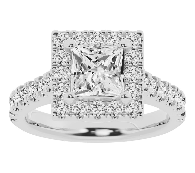 Fire Light 2.50 cttw Lab Grown Diamond Princess Ring, 14K Gold — Main view