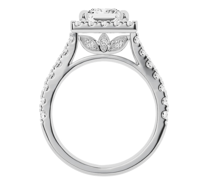 Fire Light 2.50 cttw Lab Grown Diamond Princess Ring, 14K Gold — View 2