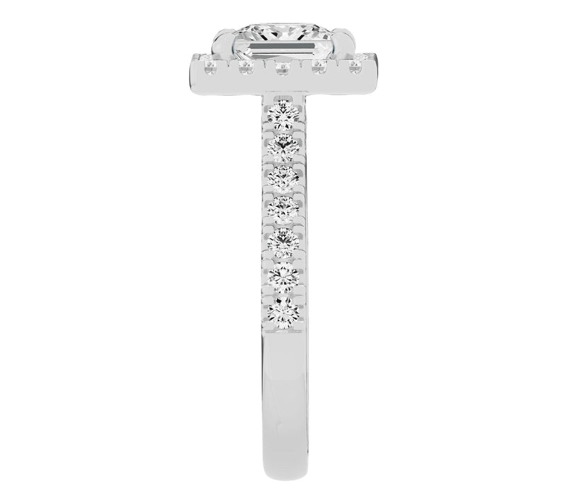 Fire Light 3.00 cttw Lab Grown Diamond Halo Ring, 14K Gold — View 3