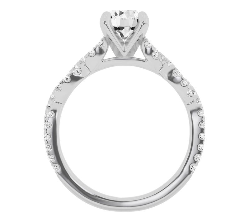 Fire Light 2.50 cttw Lab Grown Diamond Princess Halo Ring, 14K — View 2