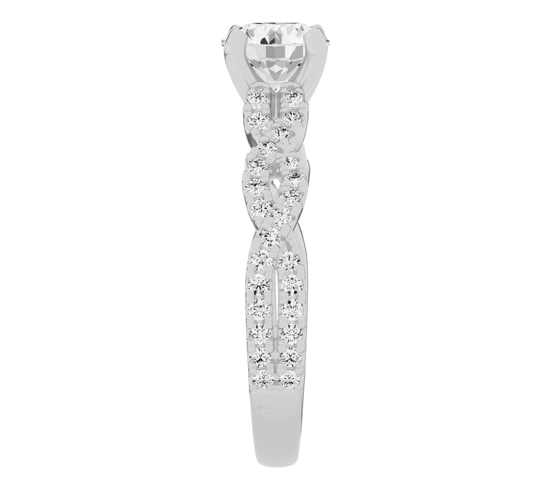 Fire Light 2.50 cttw Lab Grown Diamond Princess Halo Ring, 14K — View 3