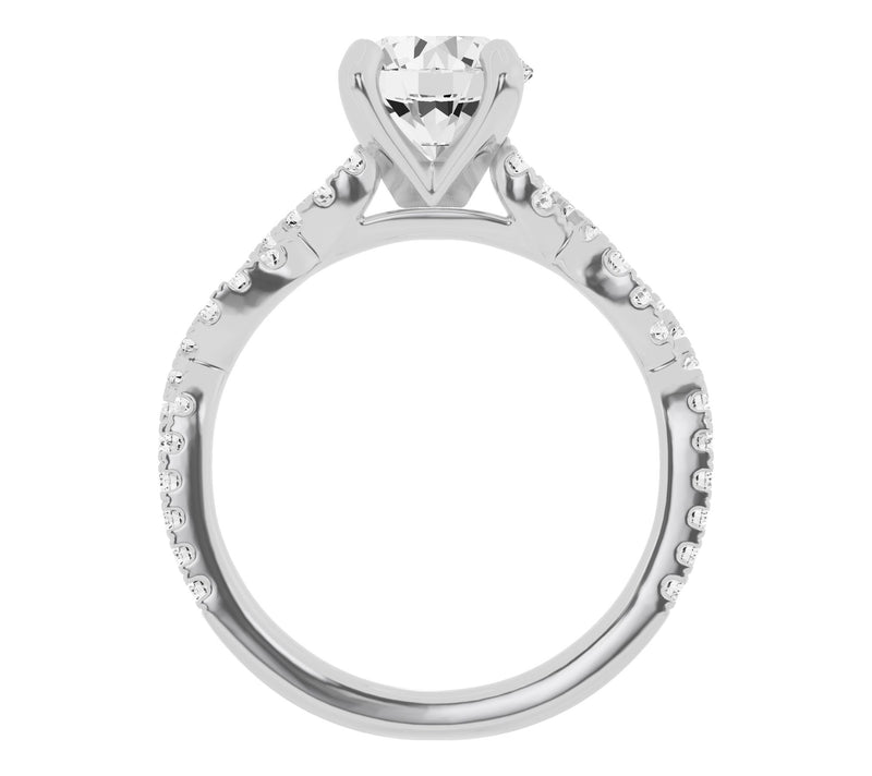 Fire Light 2.00 cttw Round Cut Lab Grown Diamond Ring, 14K — View 2