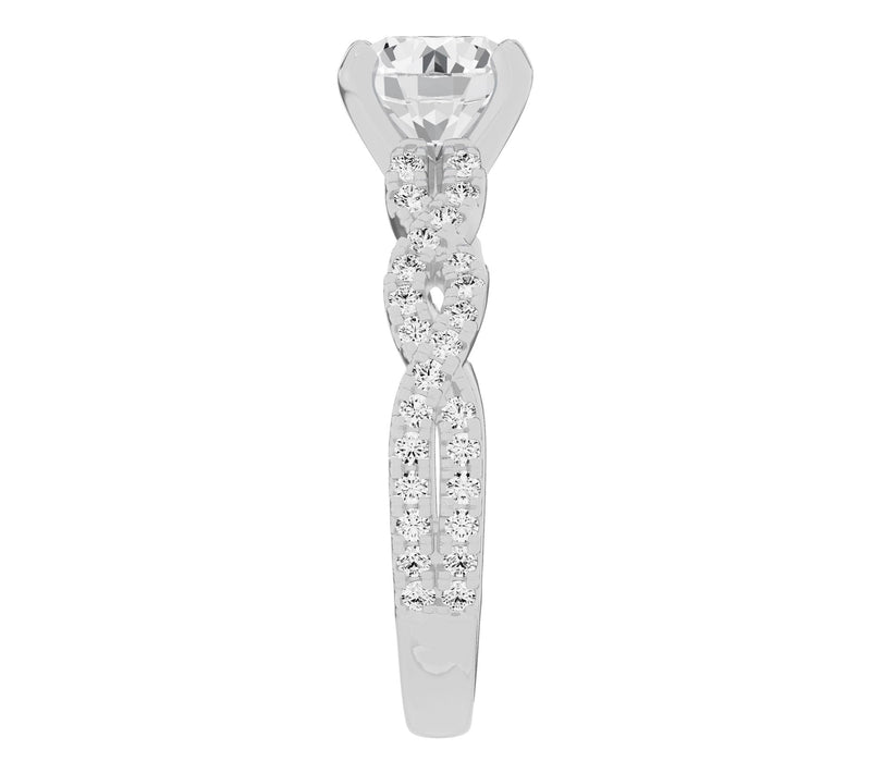 Fire Light 2.00 cttw Round Cut Lab Grown Diamond Ring, 14K — View 3