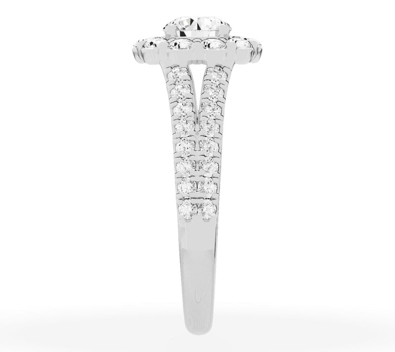Fire Light 1.50 cttw Lab Grown Diamond Split Band Ring, 14K — View 3