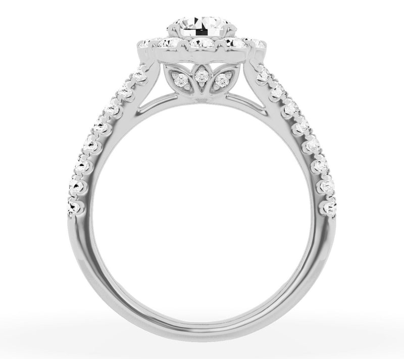 Fire Light 1.50 cttw Lab Grown Diamond Split Band Ring, 14K — View 2