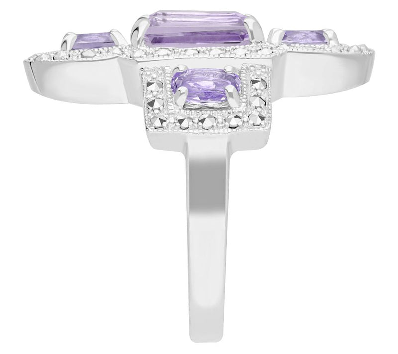 Dallas Prince Chrome Marcasite & Gemstone Ring,Sterling — View 3