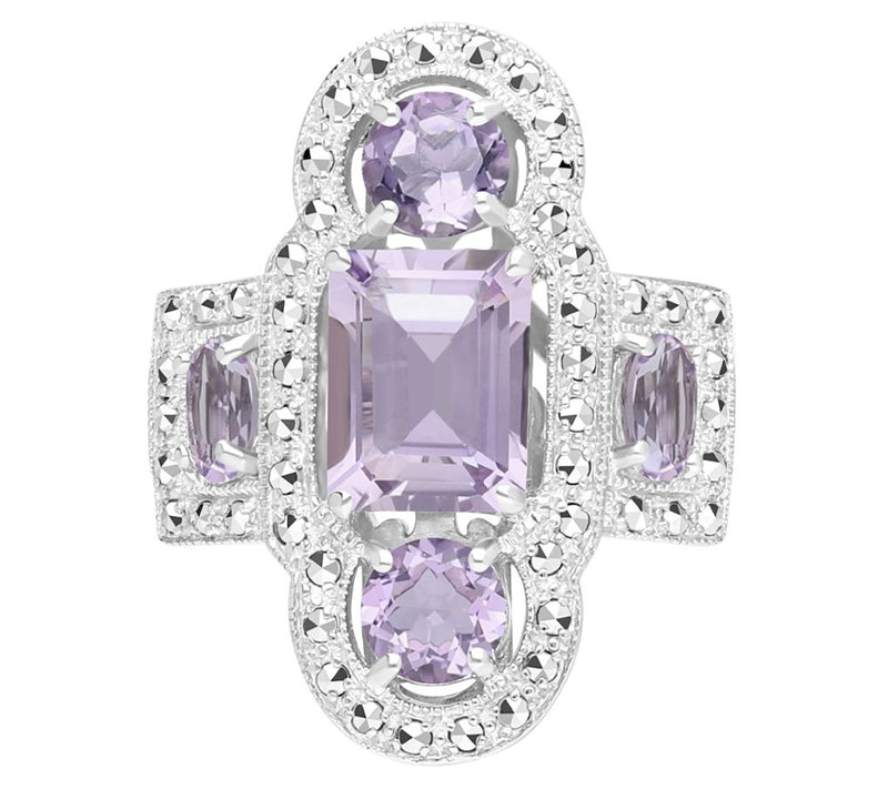 Dallas Prince Chrome Marcasite & Gemstone Ring,Sterling — View 10