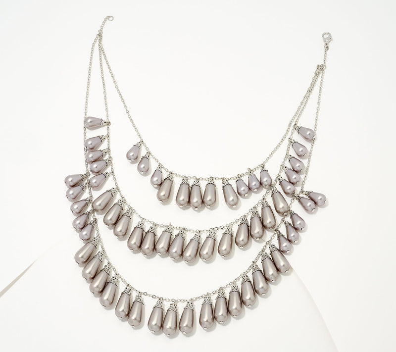 Isaac Mizrahi Live! Layered Faux Pearl Necklace — View 8