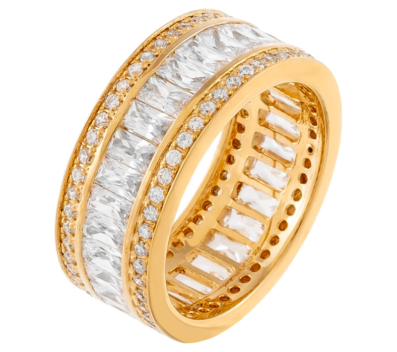 Diamonique 5.60 cttw Baguette Band Ring, Sterling Silver — View 7
