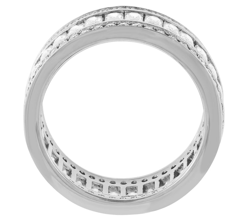Diamonique 5.60 cttw Baguette Band Ring, Sterling Silver — View 2