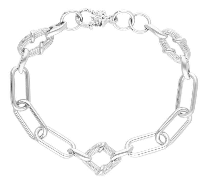 Ariva Sterling Silver Isla Paperclip Link Bracelet — Main view