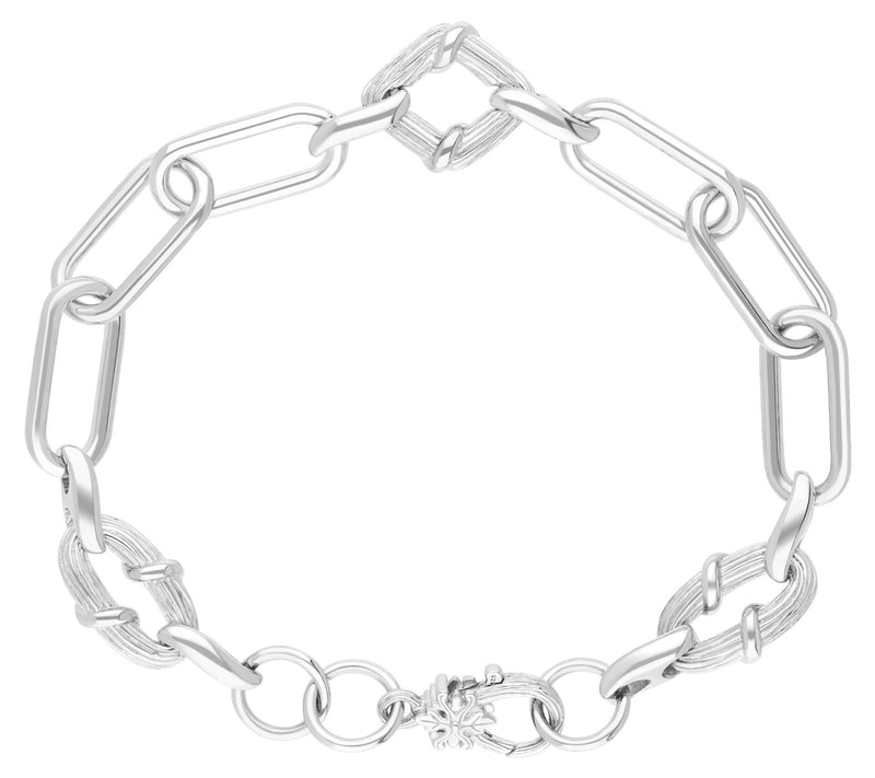 Ariva Sterling Silver Isla Paperclip Link Bracelet — View 4