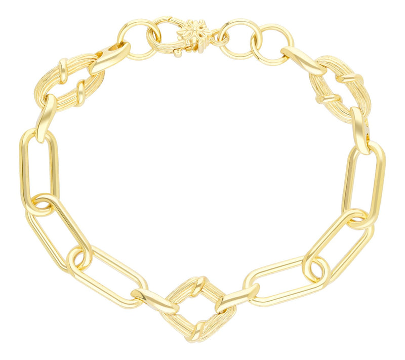 Ariva 18K Gold Clad Isla Paperclip Link Bracelet — Main view