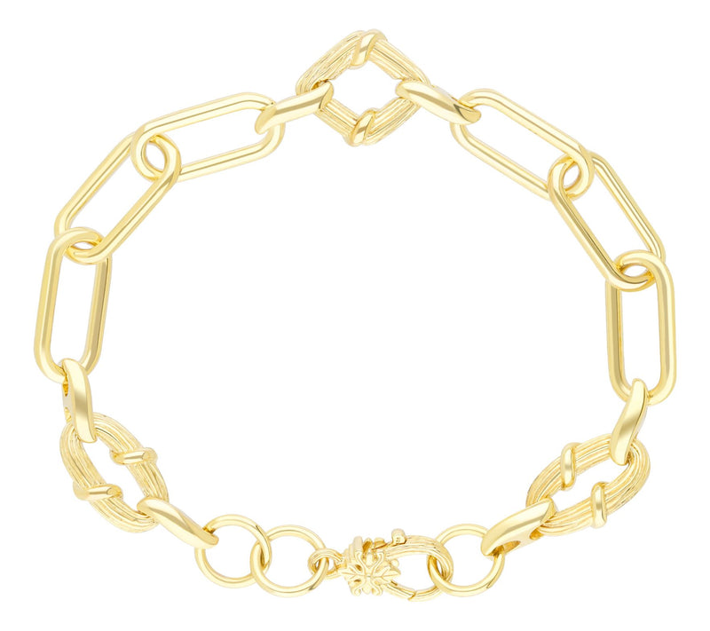 Ariva 18K Gold Clad Isla Paperclip Link Bracelet — View 4