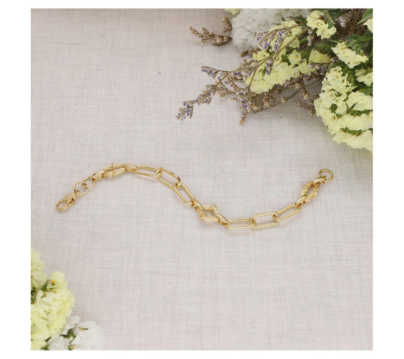 Ariva 18K Gold Clad Isla Paperclip Link Bracelet — View 2