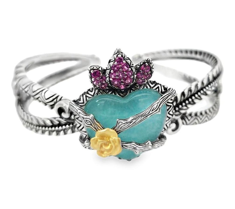 Barbara Bixby Sterling Silver & 18K Gold HeartCuff Bracelet — Main view