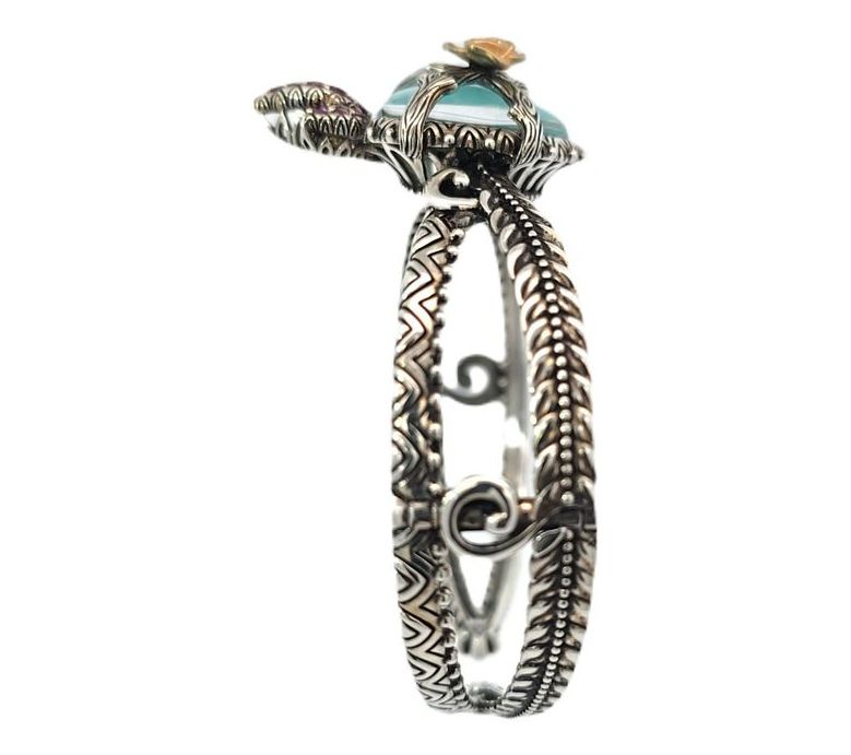 Barbara Bixby Sterling Silver & 18K Gold HeartCuff Bracelet — View 2