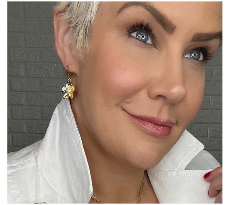 Joan Rivers Etched Flower Leverback Earrings Set of 2 — View 3