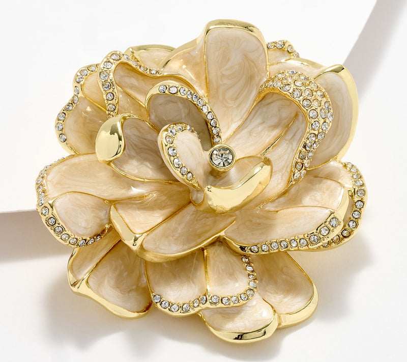 Joan Rivers Blooming Gardenia Flower Pin — Main view