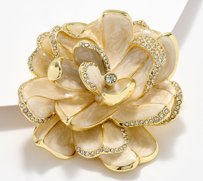 Joan Rivers Blooming Gardenia Flower Pin — View 8