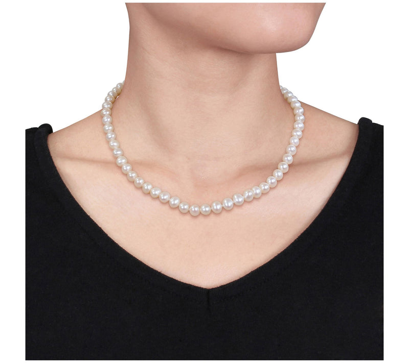 Affinity Cultured Pearl 16" Necklace, SterlingSilver — View 2