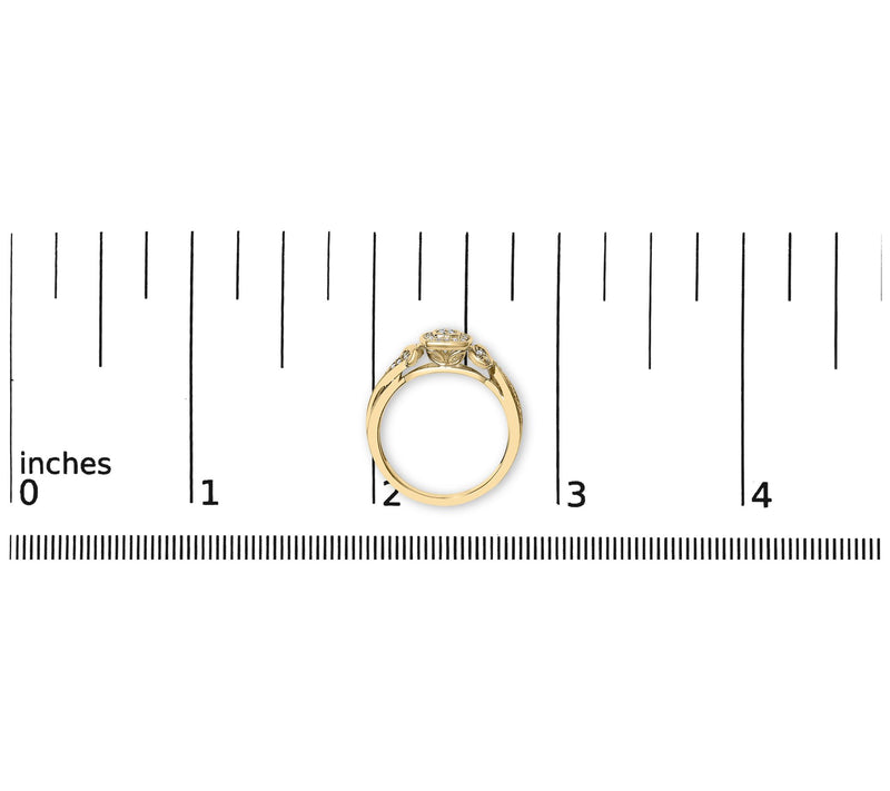 Haus of Brilliance Diamond Accent Engagement Ring, 18K Plated — View 7