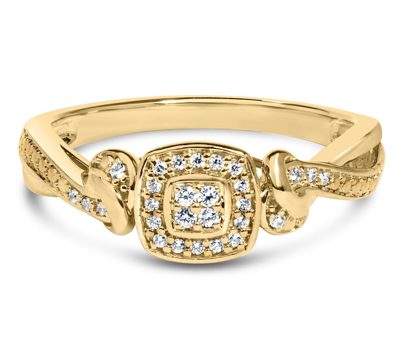 Haus of Brilliance Diamond Accent Engagement Ring, 18K Plated — View 9