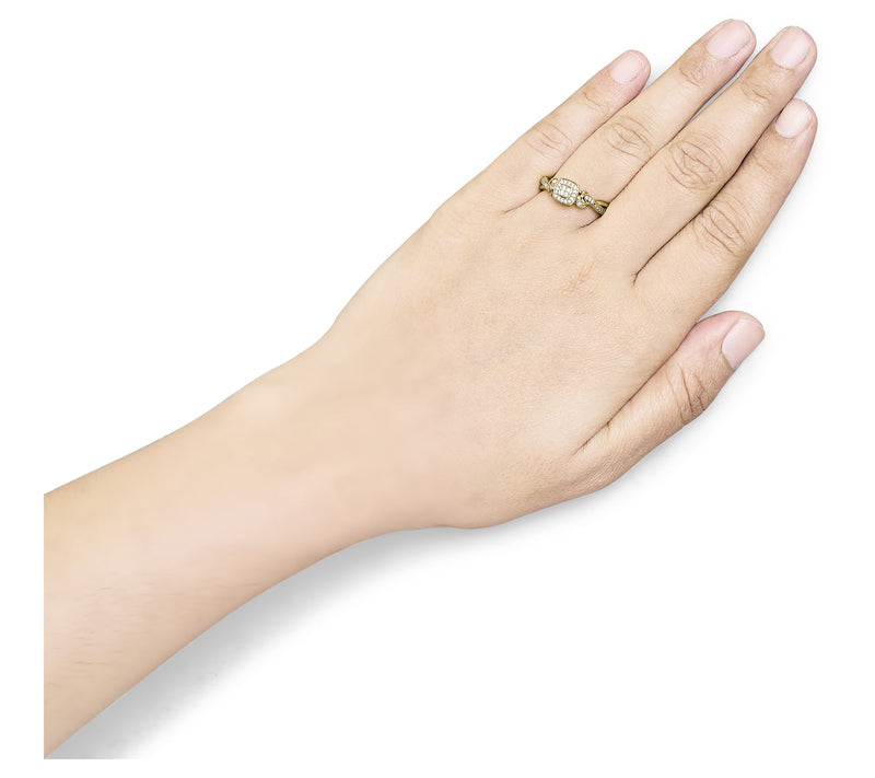 Haus of Brilliance Diamond Accent Engagement Ring, 18K Plated — View 6