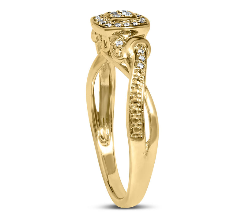Haus of Brilliance Diamond Accent Engagement Ring, 18K Plated — View 4
