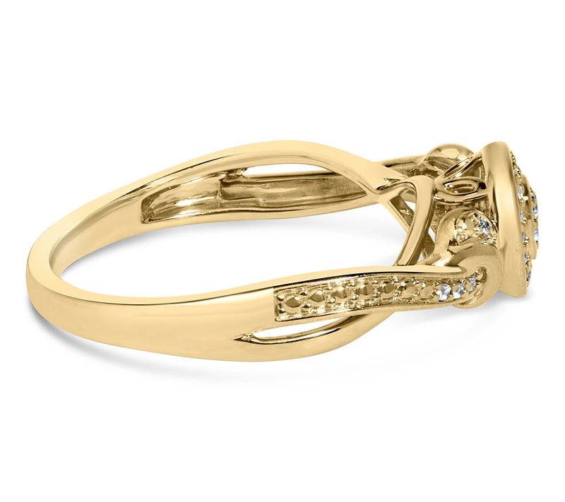 Haus of Brilliance Diamond Accent Engagement Ring, 18K Plated — View 2