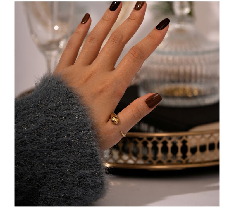 14K Gold Plated Sculptural Open Ring — View 4