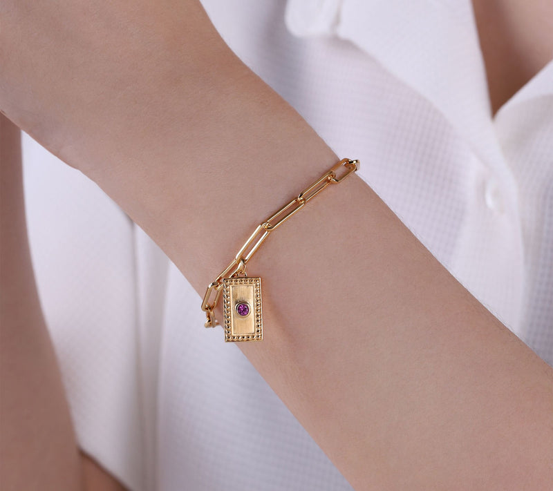 Elyse Ryan 14K Gold Clad Yiyi Gemstone Bracelet — View 3