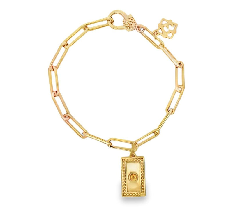Elyse Ryan 14K Gold Clad Yiyi Gemstone Bracelet — View 11