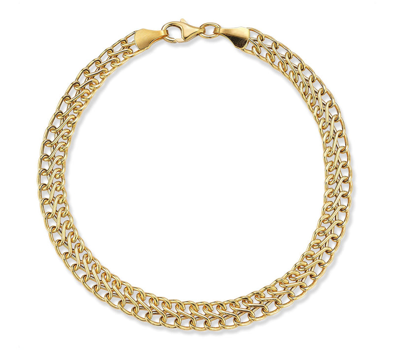 Italian Gold Bold Link Mesh Bracelet, 14K — Main view
