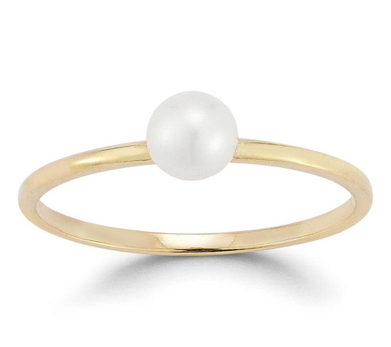Italian Gold Cultured Pearl Ring, 14K — View 7
