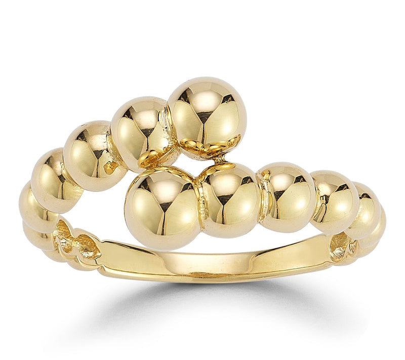 Italian Gold Bubble Bypass Ring, 14K — Main view