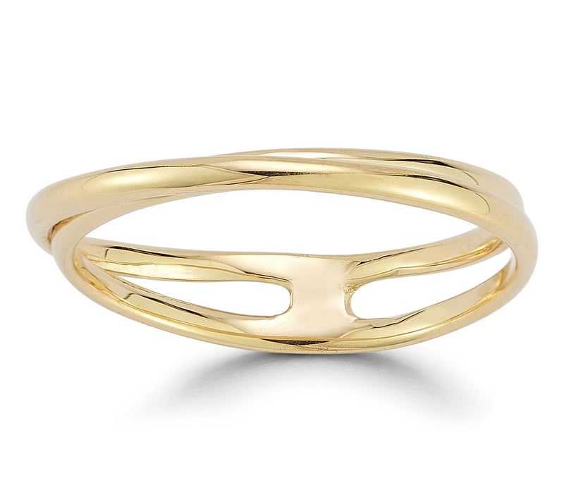 Italian Gold Thin Highway Band Ring, 14K — Main view