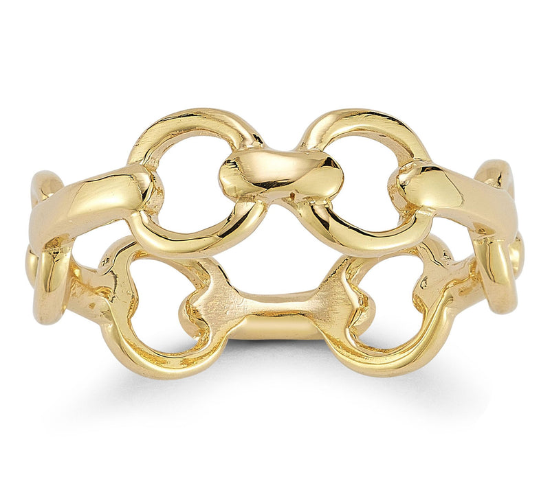 Italian Gold Chain Link Band Ring, 14K — Main view